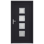 Porta Ingresso Antracite 98x190 cm in PVC