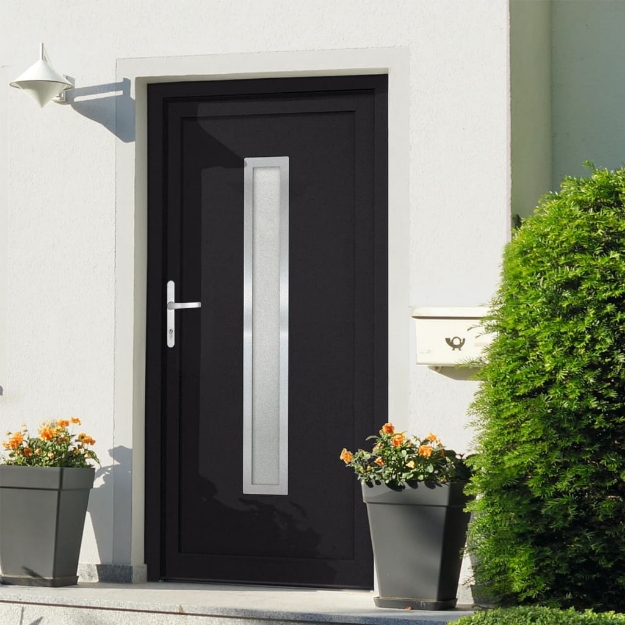 Porta Ingresso Antracite 108x200 cm in PVC