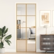 Porta Interni Sottile Oro 83x201,5cm Vetro Temperato Alluminio