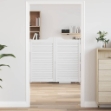 Porte a Battente 1-Paio Design a Lamelle Bianco 90x100 cm
