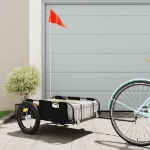 Rimorchio da Bici Nero Oxford e Ferro