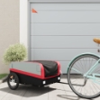 Rimorchio da Bici Nero e Rosso 45 kg in Ferro