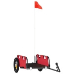 Rimorchio da Bici Rosso Oxford e Ferro