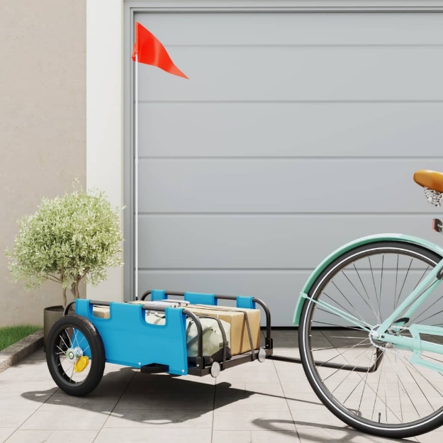 Rimorchio da Bici Blu Oxford e Ferro