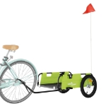 Rimorchio da Bici Verde Oxford e Ferro