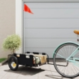Rimorchio da Bici Nero Oxford e Ferro