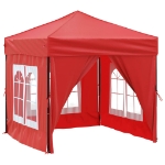 Tenda per Feste Pieghevole con Pareti Laterali Rosso 2x2 m