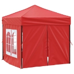 Tenda per Feste Pieghevole con Pareti Laterali Rosso 2x2 m