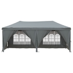 Tenda per Feste Pieghevole con Pareti Laterali Antracite 3x6 m