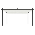 Pergola da Giardino con Tetto Retrattile 4x3 m Crema