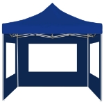 Gazebo Professionale Pieghevole Alluminio con Pareti 2x2m Blu