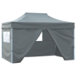 Gazebo Professionale Pieghevole 4 Pareti 3x4m Acciaio Antracite