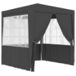 Gazebo Professionale con Pareti 2,5x2,5 m Antracite 90 g/m²