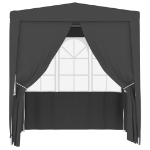 Gazebo Professionale con Pareti 2,5x2,5 m Antracite 90 g/m²