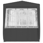 Gazebo Professionale con Pareti 2,5x2,5 m Antracite 90 g/m²