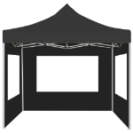 Gazebo Pieghevole con Pareti Alluminio 2x2 m Antracite