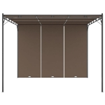 Gazebo da Giardino con Tenda Laterale 3x3x2,25 m Talpa