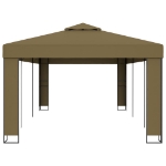 Gazebo con Tetto Doppio 3x6 m Grigio Talpa 180 g/m²