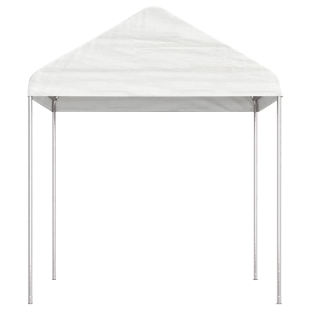 Gazebo con Tetto Bianco 6,69x2,28x2,69 m in Polietilene