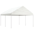 Gazebo con Tetto Bianco 4,46x4,08x3,22 m in Polietilene