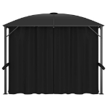 Gazebo con Tende 300x300x265 cm Antracite