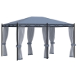 Gazebo con Schermi a Rete 3x4 cm Antracite in Acciaio
