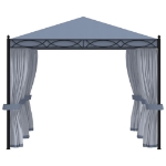 Gazebo con Schermi a Rete 3x4 cm Antracite in Acciaio