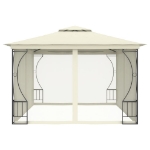 Gazebo con Rete 300x400x265 cm Crema