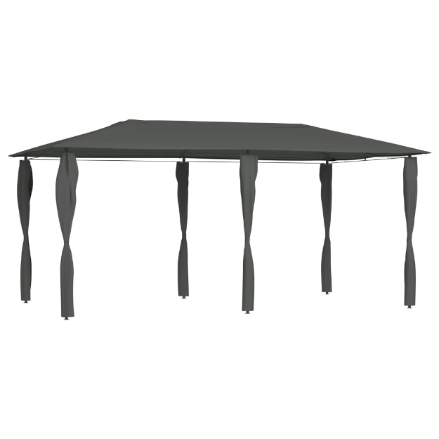 Gazebo con Montanti Rivestiti 2,98x5,3x2,59m Antracite 160 g/m²