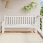 Cuscino Panca da Giardino Motivo a Foglie 200x50x3 cm Tessuto