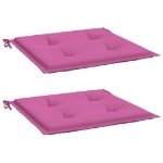 Cuscini per Sedia 2 pz Rosa 40x40x3 cm in Tessuto