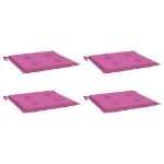 Cuscini per Sedia 4 pz Rosa 50x50x3 cm in Tessuto