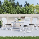 Cuscini per Sedia 4 pz Neri 50x50x3 cm in Tessuto Oxford