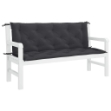 Cuscino per Panca Nero 150x(50+50)x7cm in Tessuto Oxford