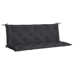 Cuscino per Panca Nero 150x(50+50)x7cm in Tessuto Oxford