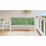 Cuscini Panca Giardino 2 pz Motivo a Foglie 150x50x7 cm Tessuto
