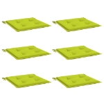 Cuscini per Sedia 6 pz Verde Intenso 40x40x3 cm Tessuto Oxford
