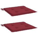Cuscini per Sedia 2 pz Rosso Vino 40x40x3 cm in Tessuto Oxford
