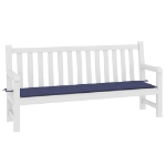 Cuscino Panca da Giardino Blu Marino 200x50x3 cm Tessuto Oxford