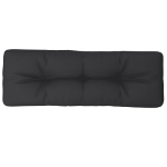 Cuscino per Pallet Nero 120x40x12 cm in Tessuto