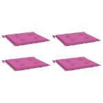 Cuscini per Sedia 4 pz Rosa 40x40x3 cm in Tessuto