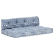Cuscino per Divani Pallet Indaco in Tessuto Patchwork