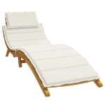 Cuscino per Lettino Prendisole Crema Mélange 186x58x3cm Tessuto