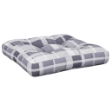 Cuscino per Pallet Motivo a Quadri Grigi 60x60x12 cm in Tessuto