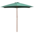 Ombrellone 270x270 cm con Palo in Legno Verde