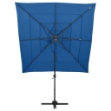 Ombrellone a Sbalzo 4 Livelli Palo in Alluminio 250x250 cm Blu