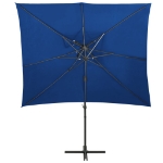 Ombrellone a Sbalzo con Doppia Copertura 250x250 cm Blu