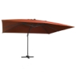 Ombrellone a Sbalzo con LED Terracotta 400x300 cm