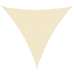Parasole a Vela HDPE Triangolare 5x5x5 m Crema