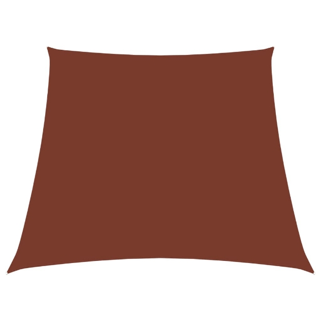 Parasole a Vela in Tela Oxford a Trapezio 2/4x3 m Terracotta